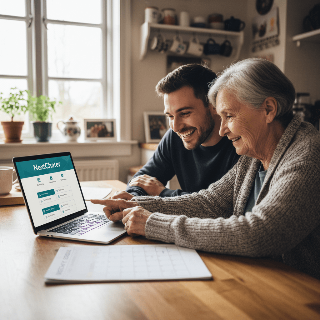 Family members collaborating to build a personalized schedule together