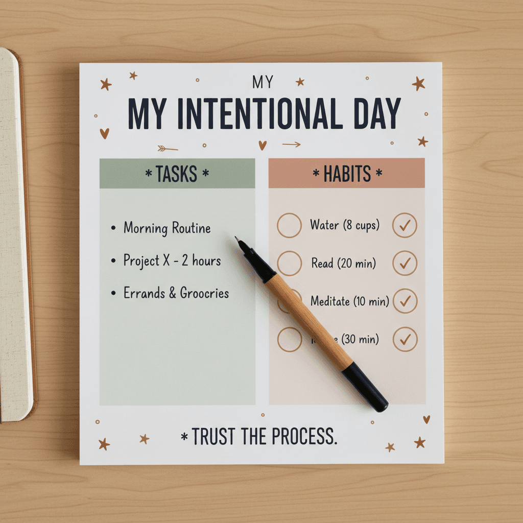 Printed weekly schedule